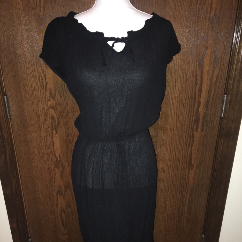black maxi dress
